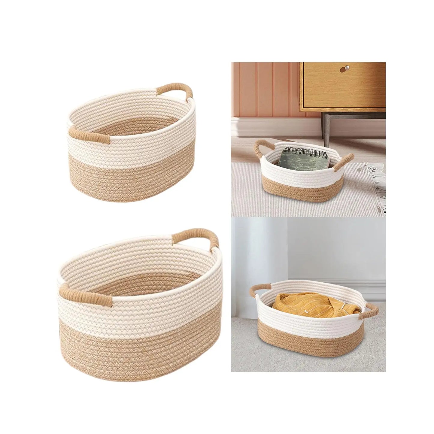 Woven Cotton Rope Storage Basket