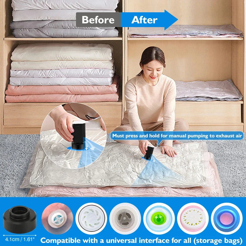 Vacuum Storage Bags with Cordless Pump