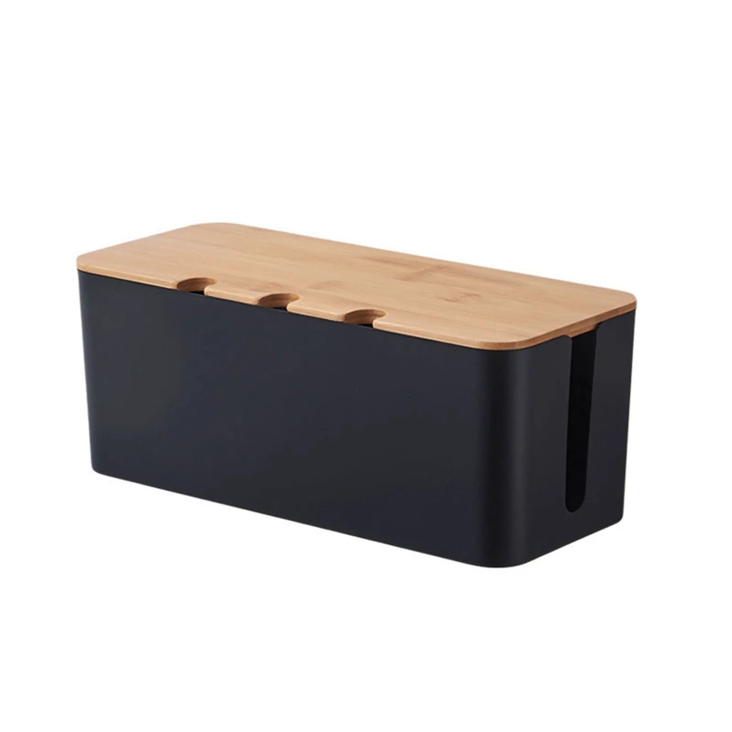 Wooden Style Cable Management Box Cord Organizer