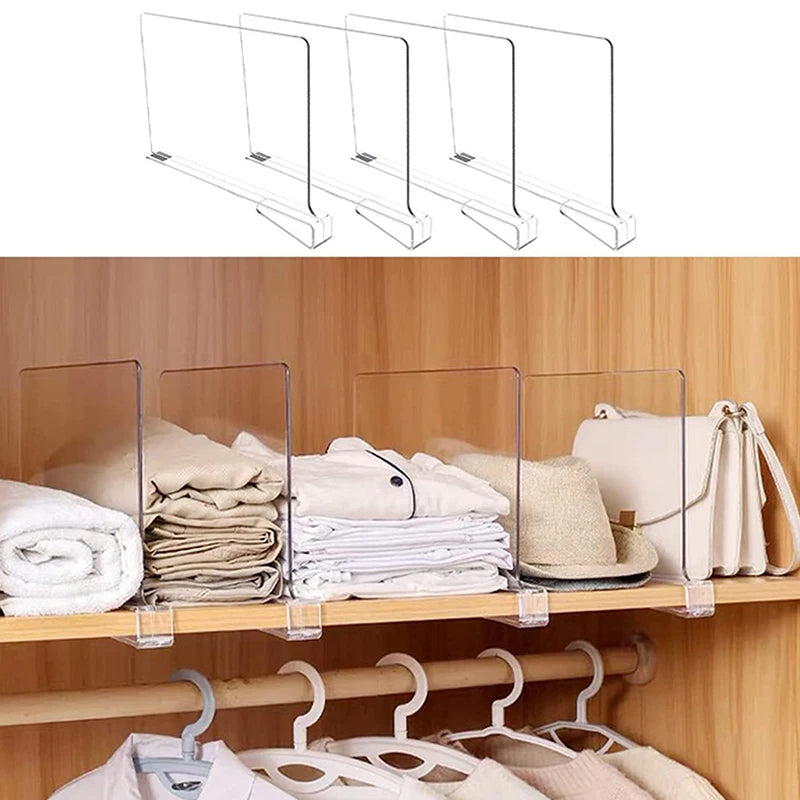Transparent Closet Shelf Divider Baffle