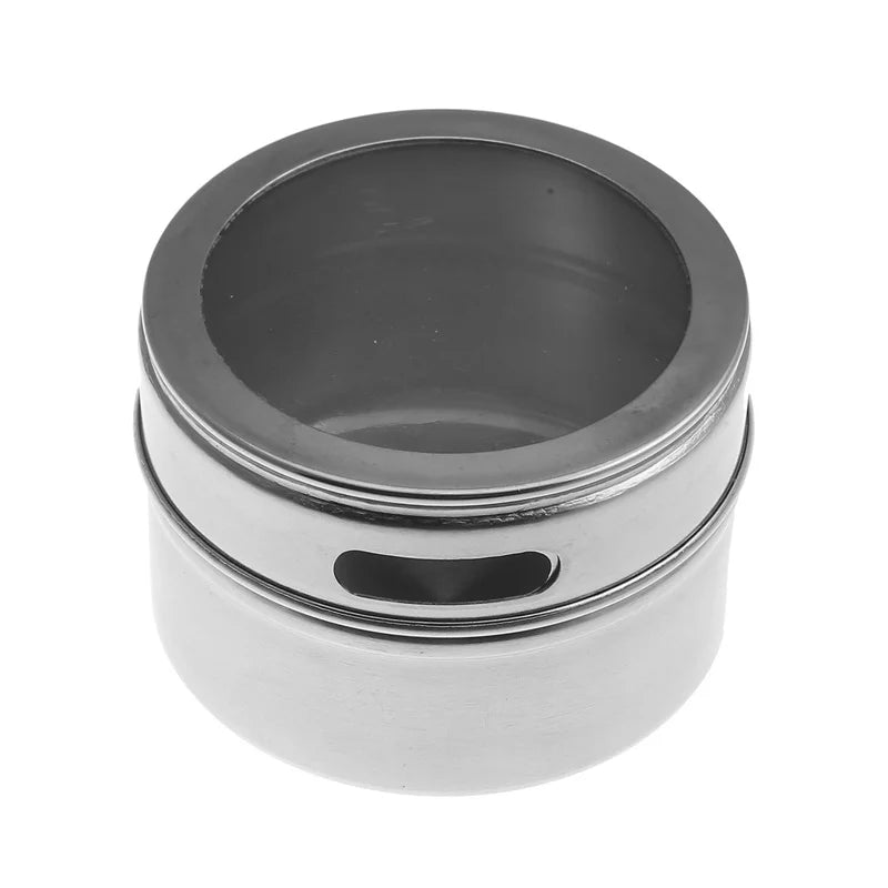 Magnetic Stainless Steel Spice Jar Set