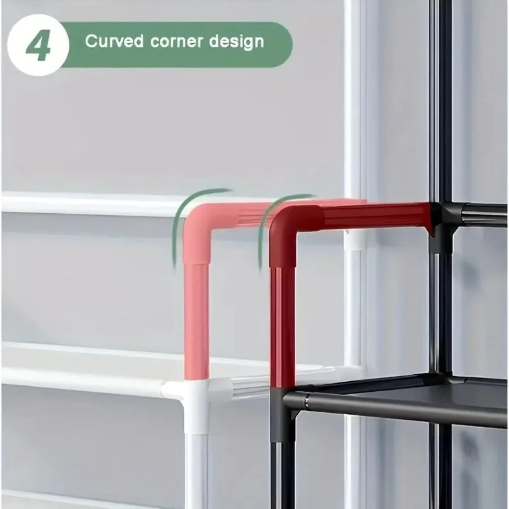 Floor-Standing Multi-Layer Shoe & Hat Rack