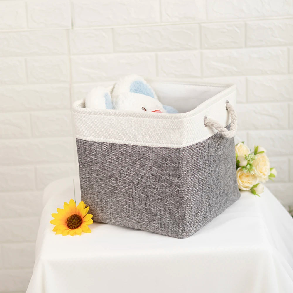 Foldable Fabric Storage Cubes with Ropes