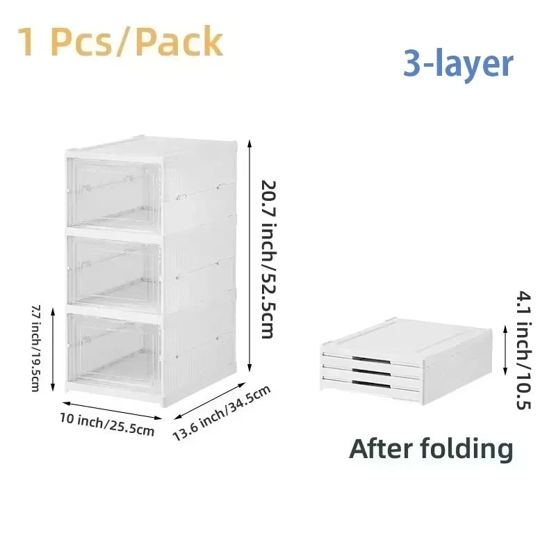 Foldable Transparent Shoe Storage Box