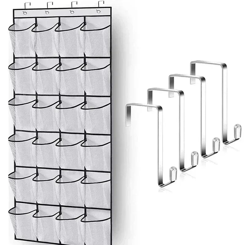 Over-Door Mesh Pocket Shoe Organizer