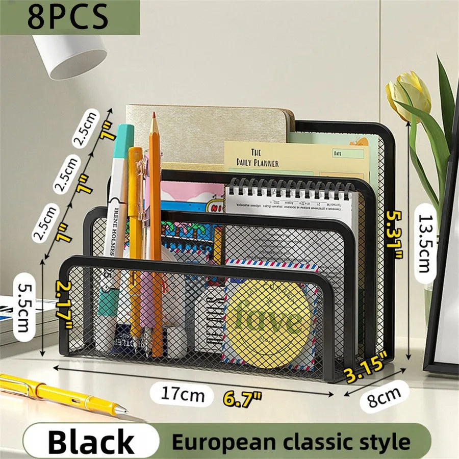 3-Layer Metal Mesh Document Tray Organizer