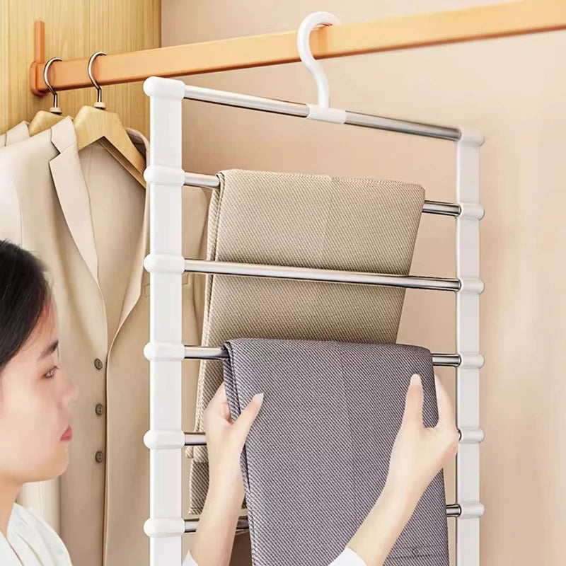 7-Layer Stainless Steel Pants Hanger Space Saver