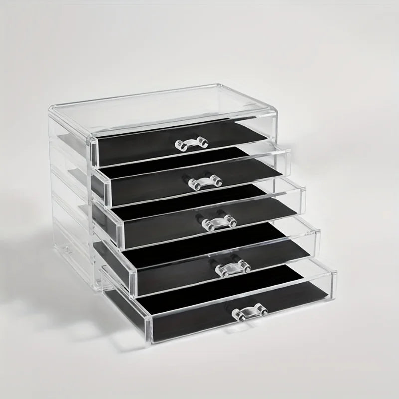 Clear Acrylic Desk Organizer with Drawers