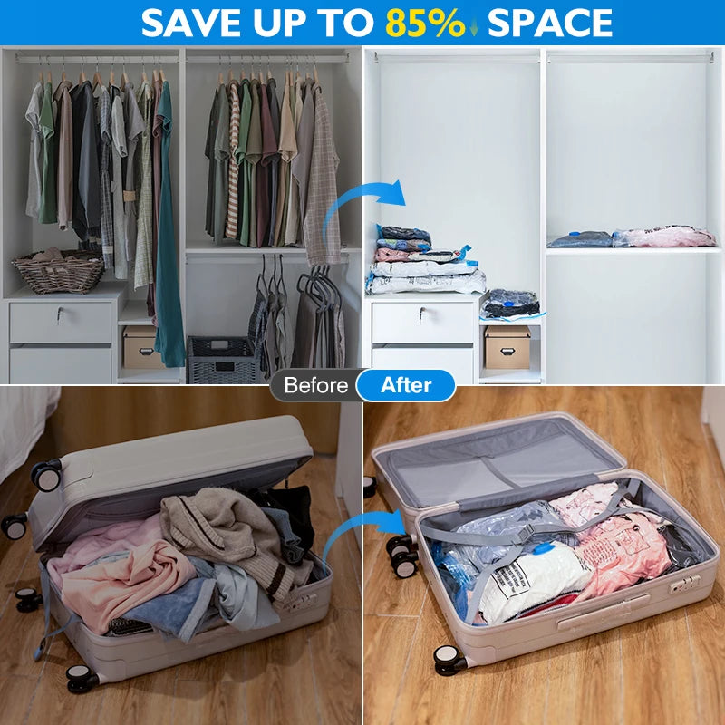 Vacuum Storage Bags with Cordless Pump