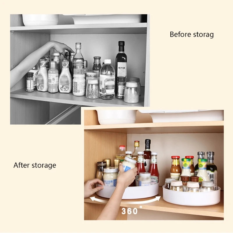 360° Rotating Cabinet Turntable Organizer
