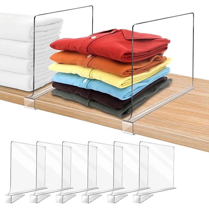 Transparent Closet Shelf Divider Baffle