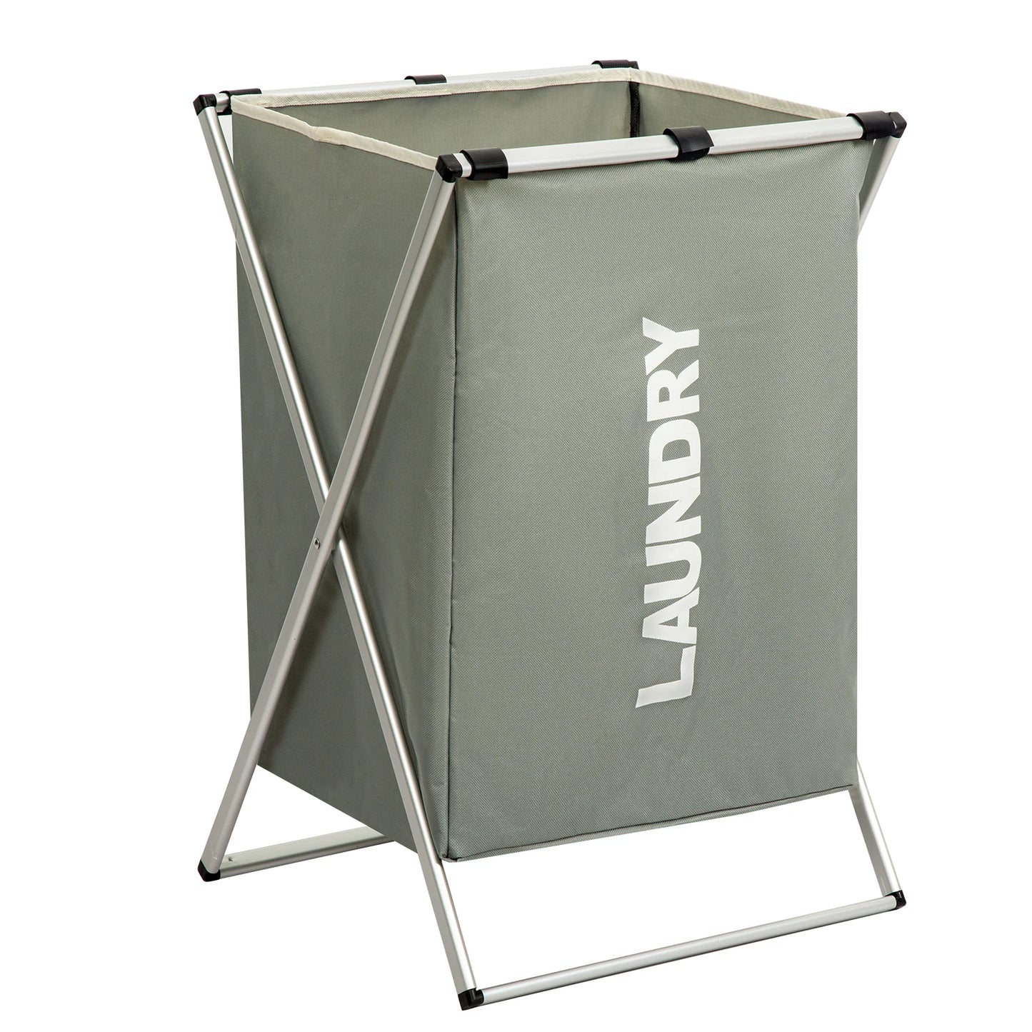 3-Section Divided Laundry Hamper Foldable Basket