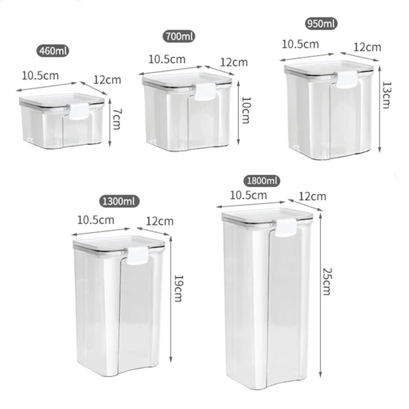Sealed Grain Storage Jars Set