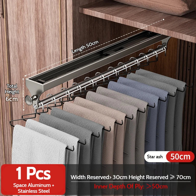Retractable Telescopic Closet Hanging Rod