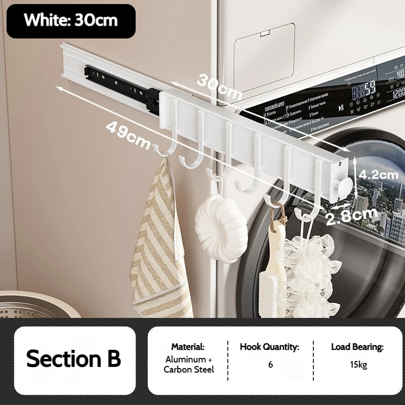 Retractable Telescopic Closet Hanging Rod