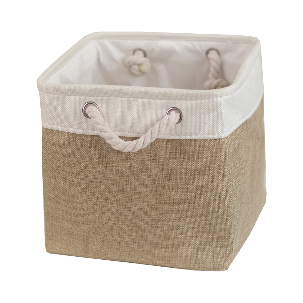 Foldable Fabric Storage Cubes with Ropes