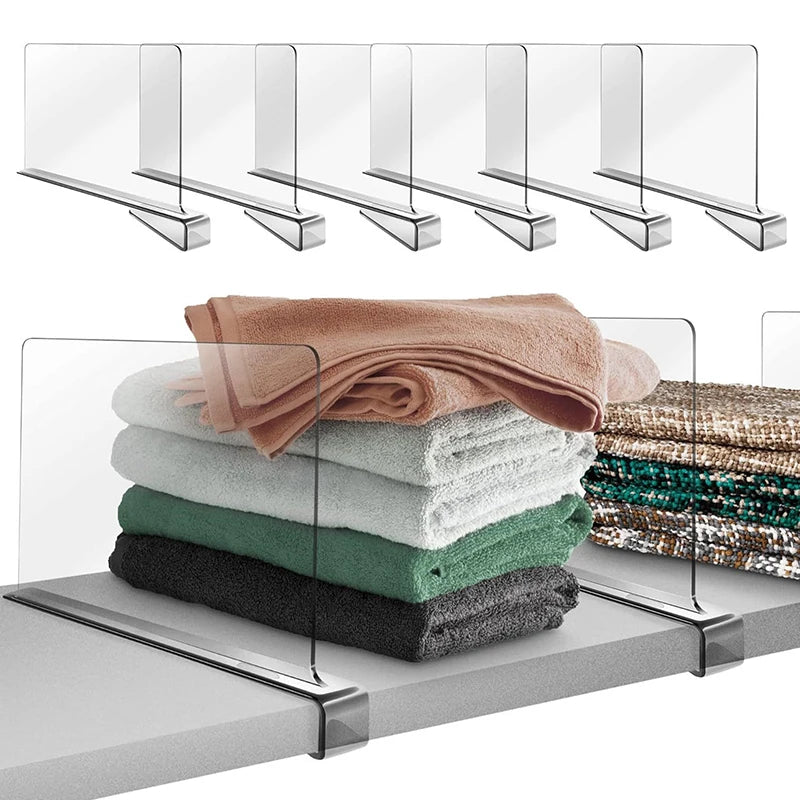Transparent Closet Shelf Divider Baffle