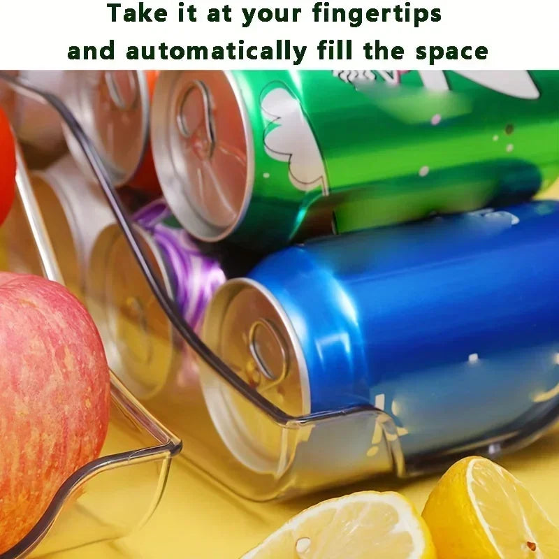 Fridge Soda Can Dispenser Organizer Bin
