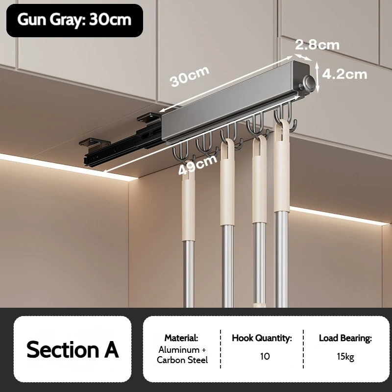 Retractable Telescopic Closet Hanging Rod