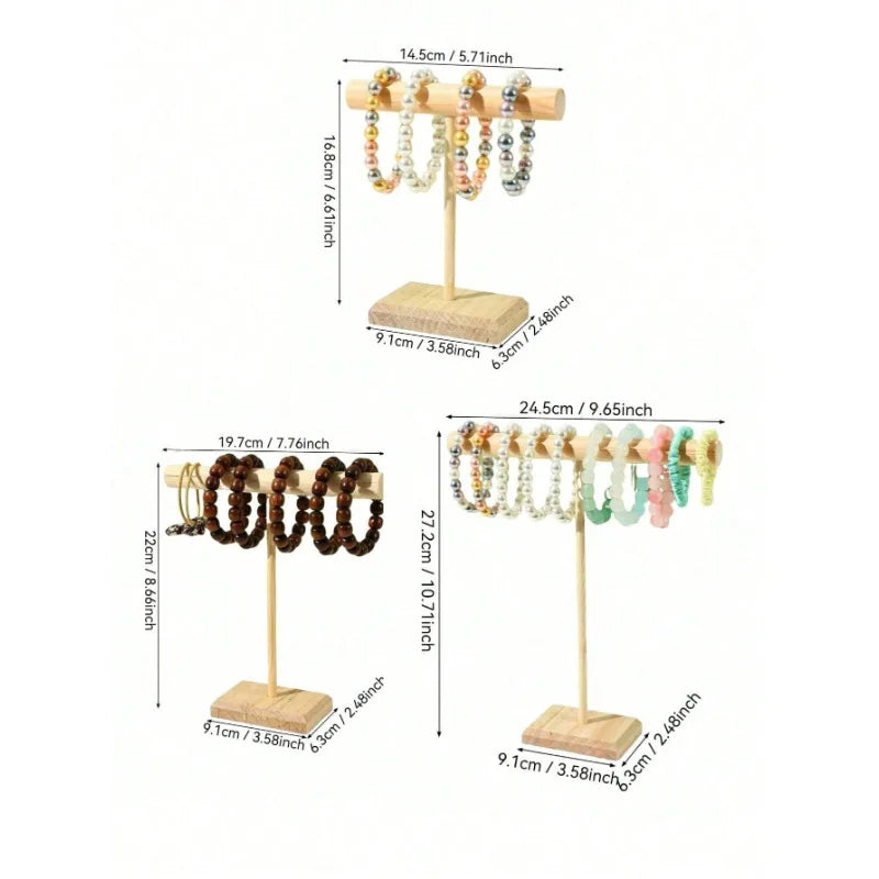 Solid Wood Jewelry Display Stand Rack