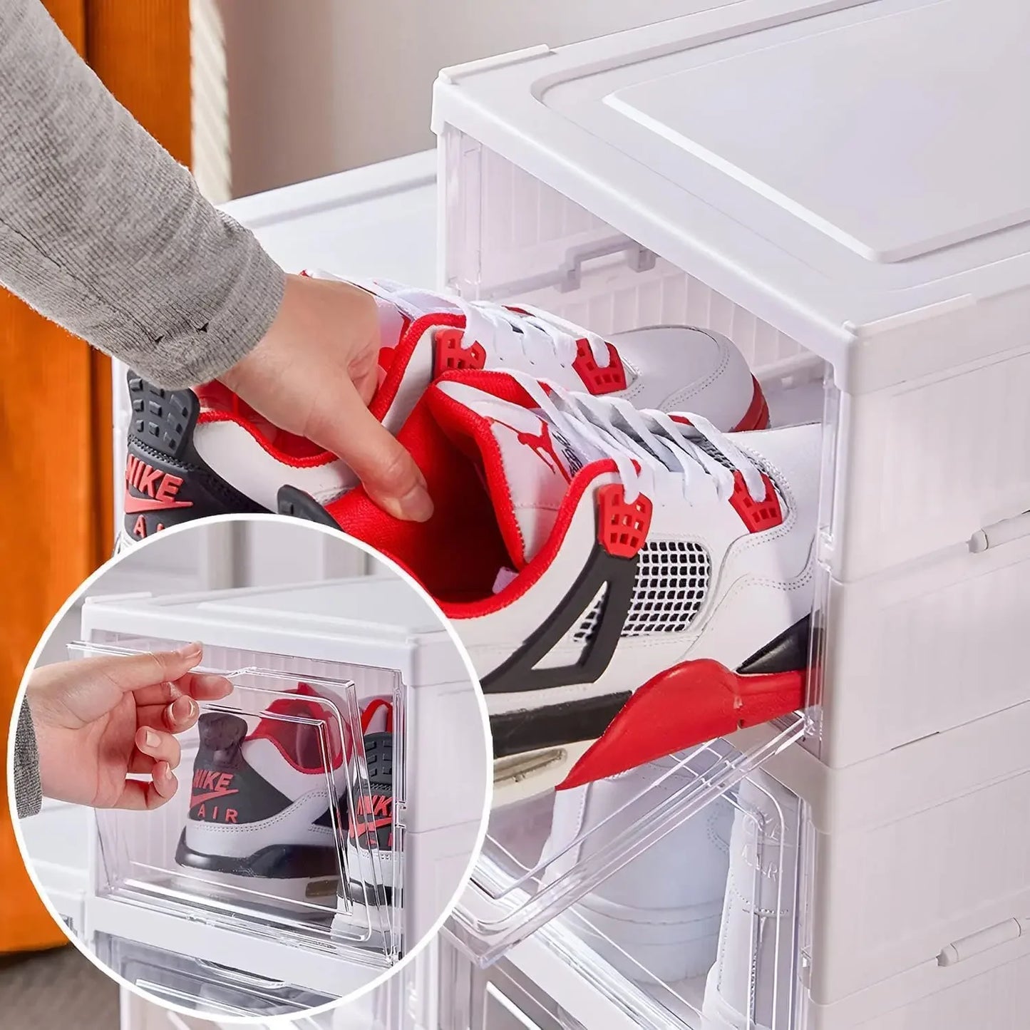 Foldable Transparent Shoe Storage Box