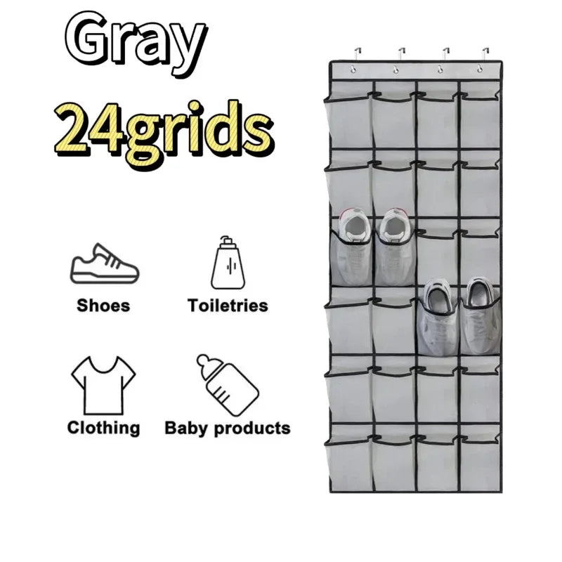 Over-Door Mesh Pocket Shoe Organizer