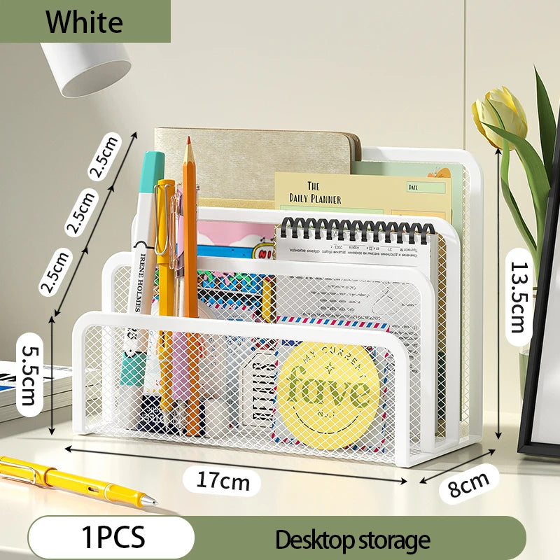 3-Layer Metal Mesh Document Tray Organizer