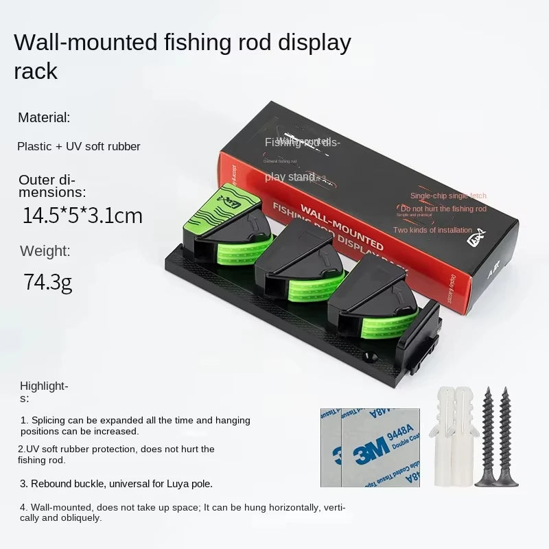 Wall-Mounted Fishing Rod Rack