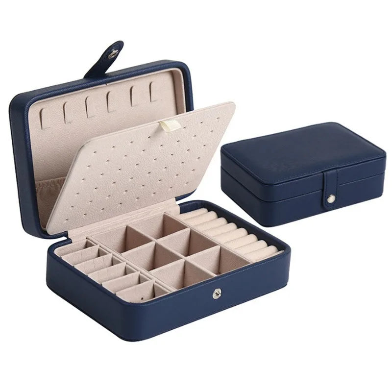 PU Leather Travel Jewelry Organizer Box
