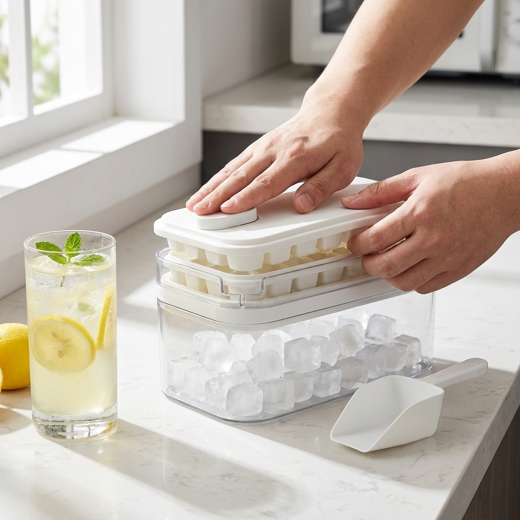 One-Click Ice Tray lifestyle
