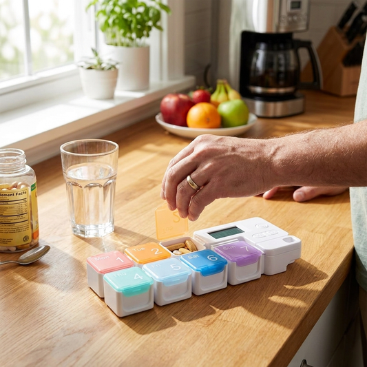 Smart Weekly Pill Organizer lifestyle