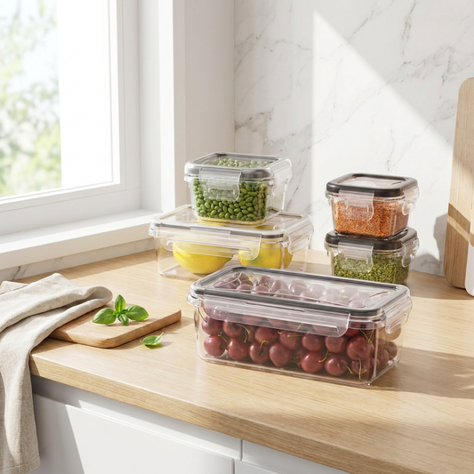 Clear Kitchen Food Storage Container Set lifestyle
