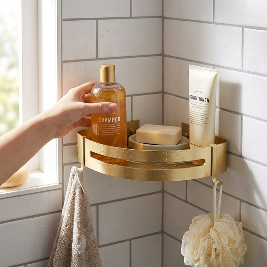 Corner Shelf Wall Mounted Bathroom lifestyle
