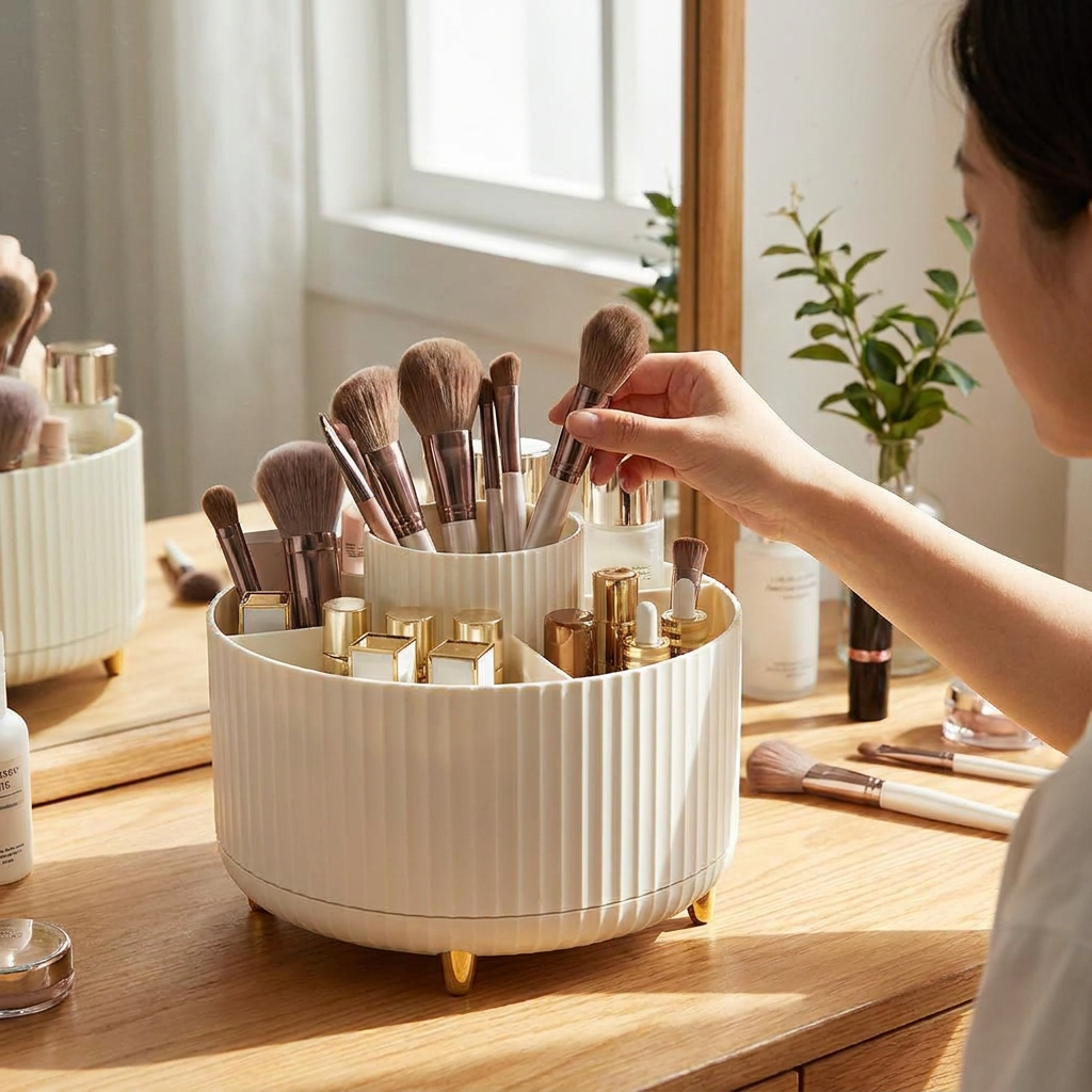360 Rotating Makeup Organizer lifestyle