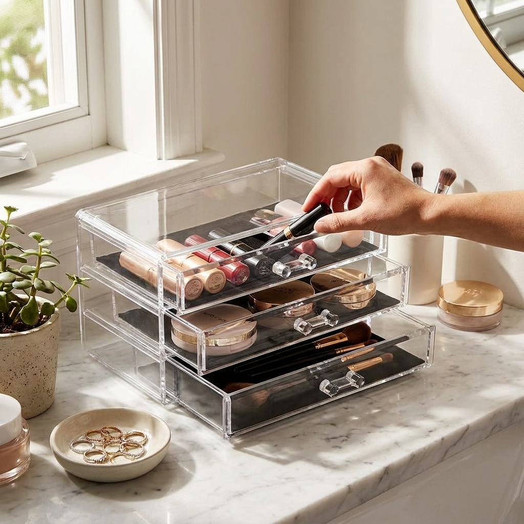 Acrylic Drawer Office Organizer lifestyle