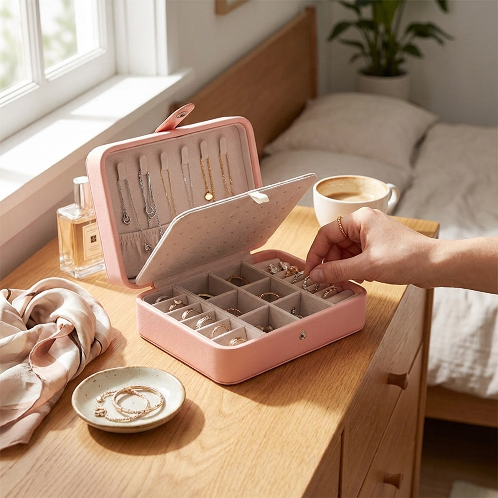 PU Leather Jewellery Storage Box lifestyle