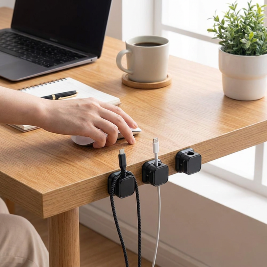 Magnetic Cable Clips lifestyle